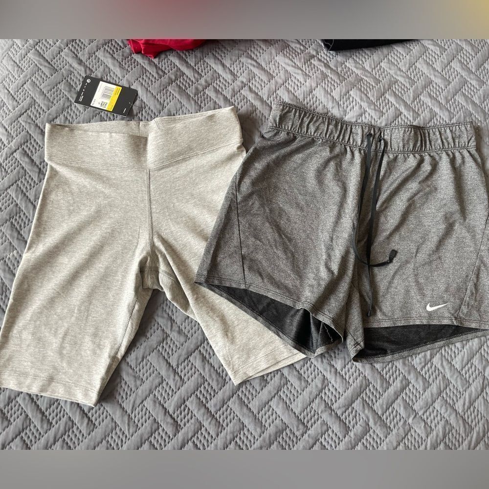 Nike Gray and Light Gray Shorts Set